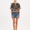 ULLA JOHNSON Alessia Top In Obsidian Botanica