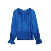 ULLA JOHNSON Alora Blouse In Cobalt