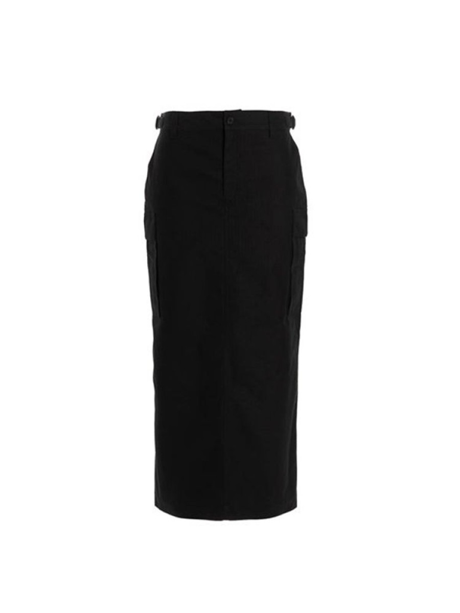 WARDROBE.NYC Cargo Skirt Midi In Black