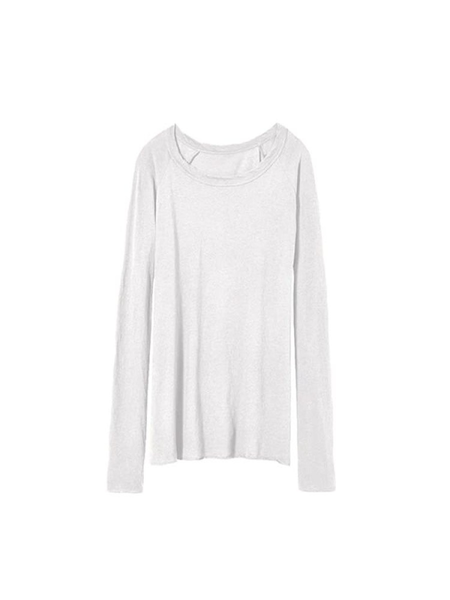 NILI LOTAN Long Sleeve T-Shirt In White