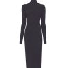 PROENZA SCHOULER WHITE LABEL Pointelle Diamonds Turtleneck Dress In Black