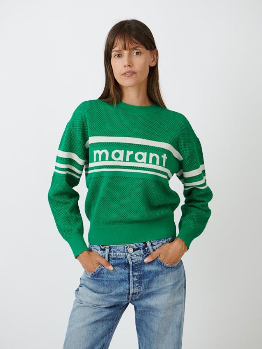 ISABEL MARANT ETOILE Arwen Pullover In Emerald Green