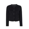 PROENZA SCHOULER WHITE LABEL Melton Double Face Jacket In Black/Steel