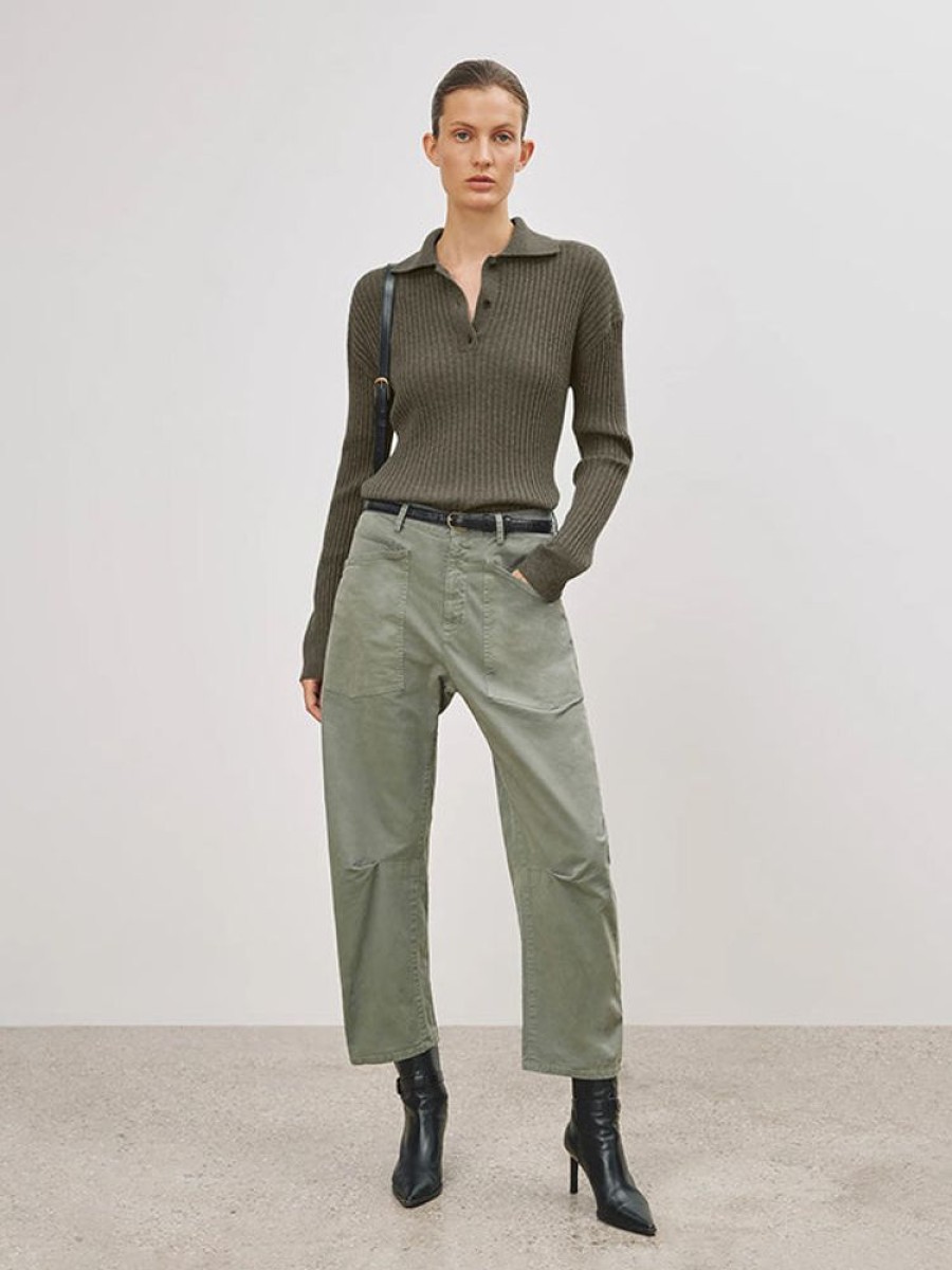 NILI LOTAN Shon Pant In Admiral Green