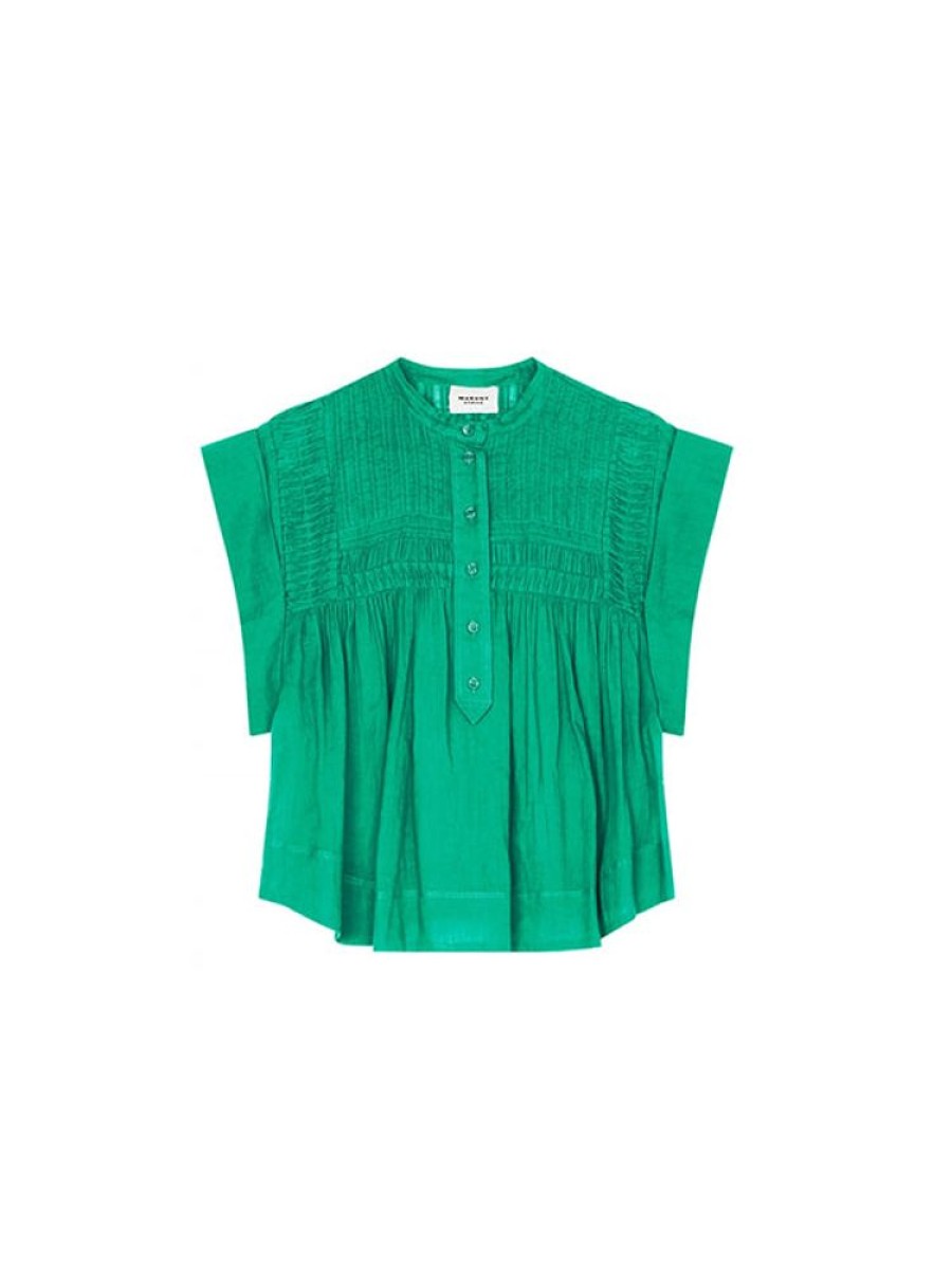 ISABEL MARANT ETOILE Leaza Top In Emerald