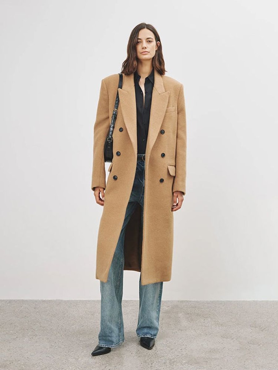 NILI LOTAN Edmont Double Breasted Long Coat