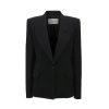 VICTORIA BECKHAM Square Shoulder Jacket In Black