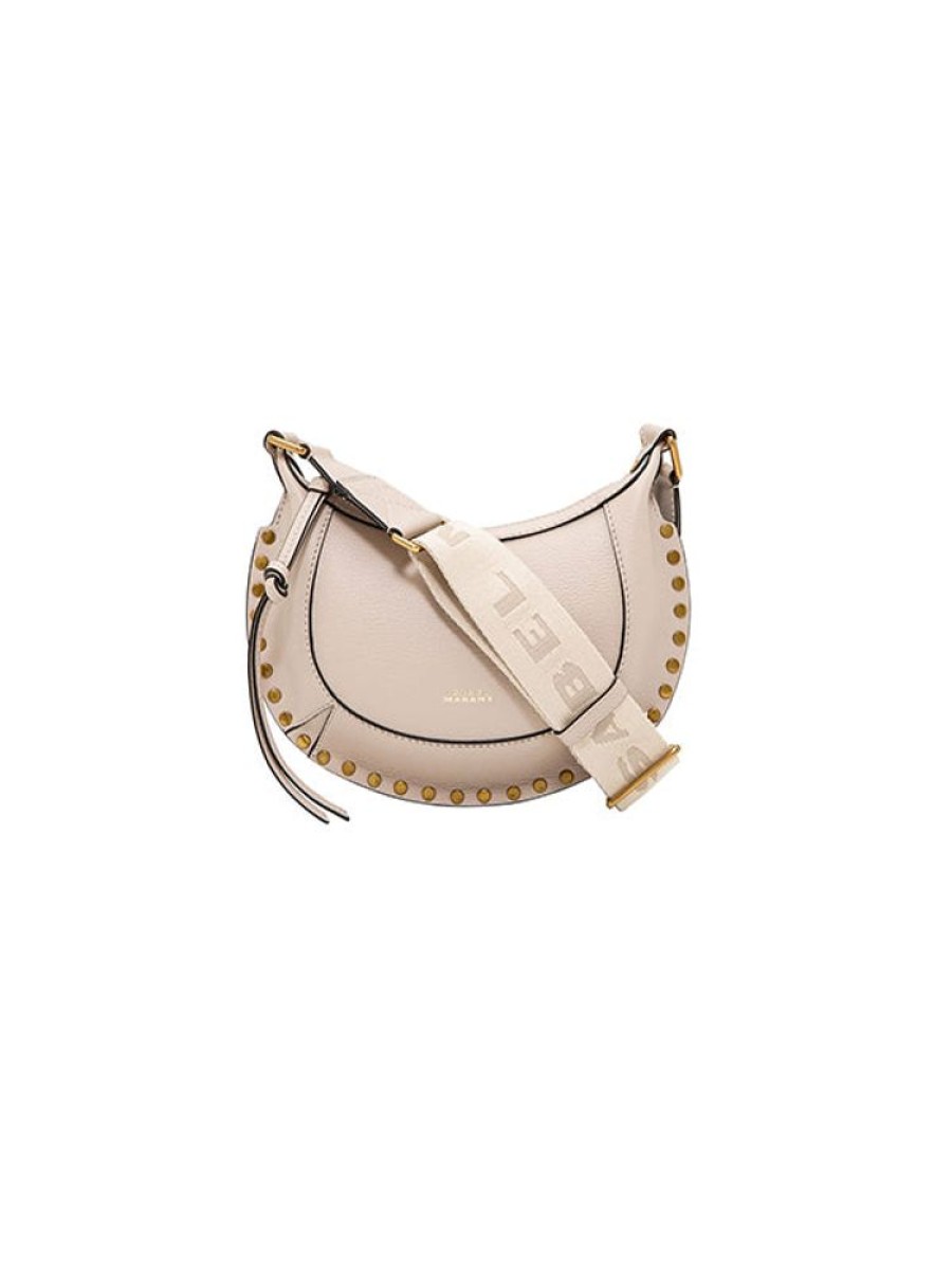 ISABEL MARANT Mini Oskan Moon Shoulder Bag In Light Beige