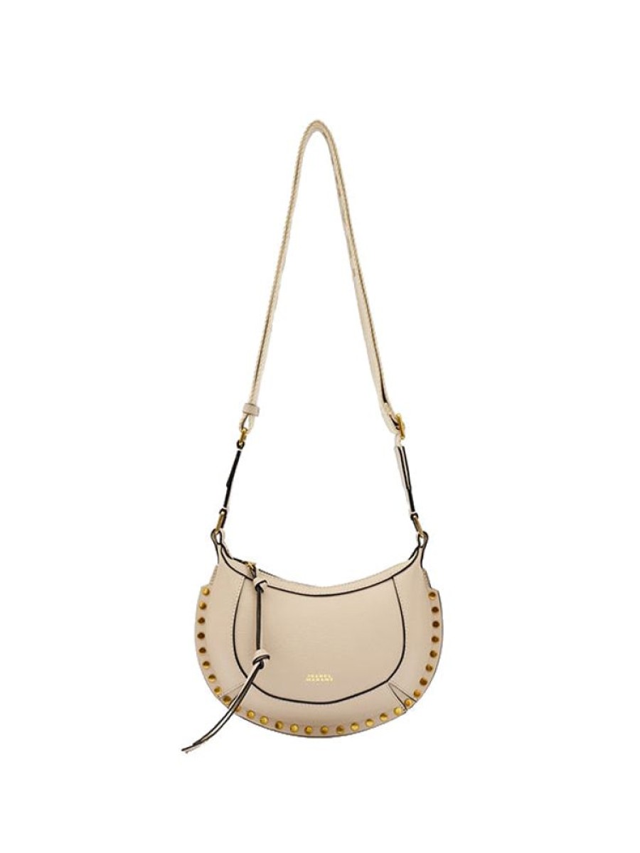 ISABEL MARANT Mini Oskan Moon Shoulder Bag In Light Beige