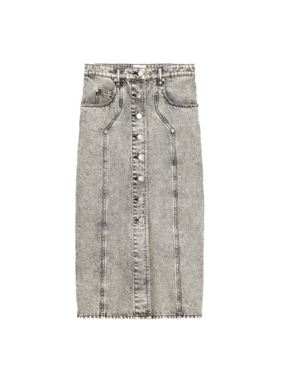 ISABEL MARANT ETOILE Vandy Skirt In Light Grey