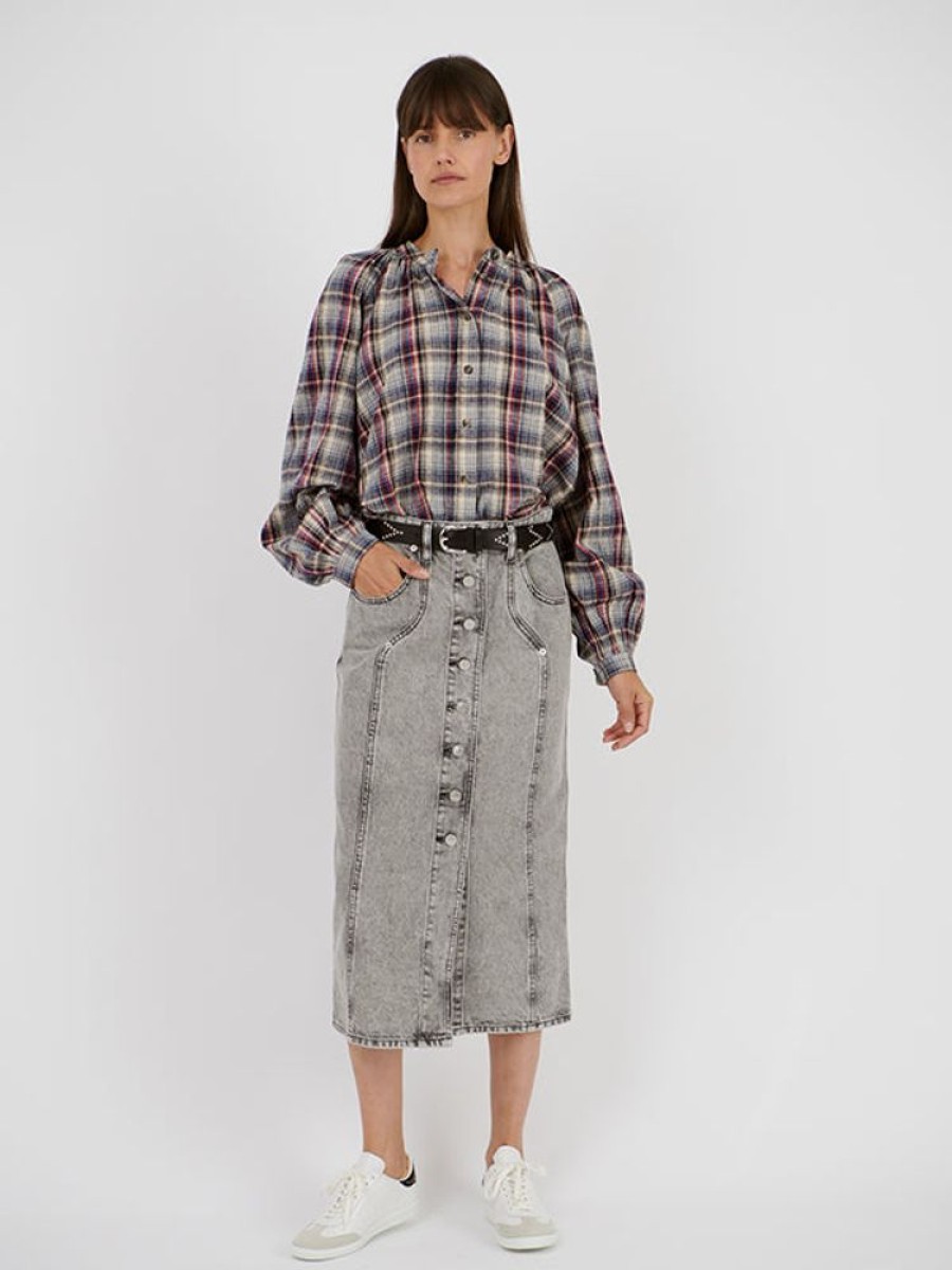 ISABEL MARANT ETOILE Vandy Skirt In Light Grey