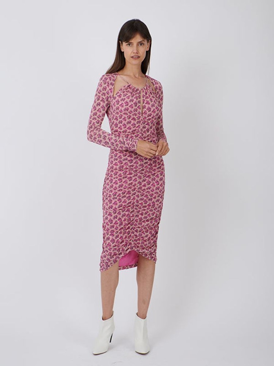 ISABEL MARANT Logane Dress In Fuschia