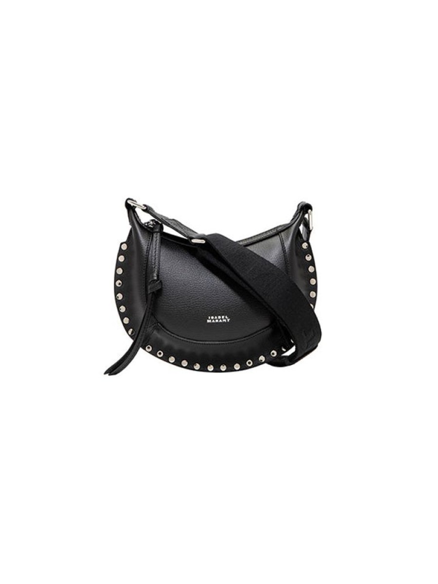 ISABEL MARANT Mini Oskan Moon Shoulder Bag In Black/Silver