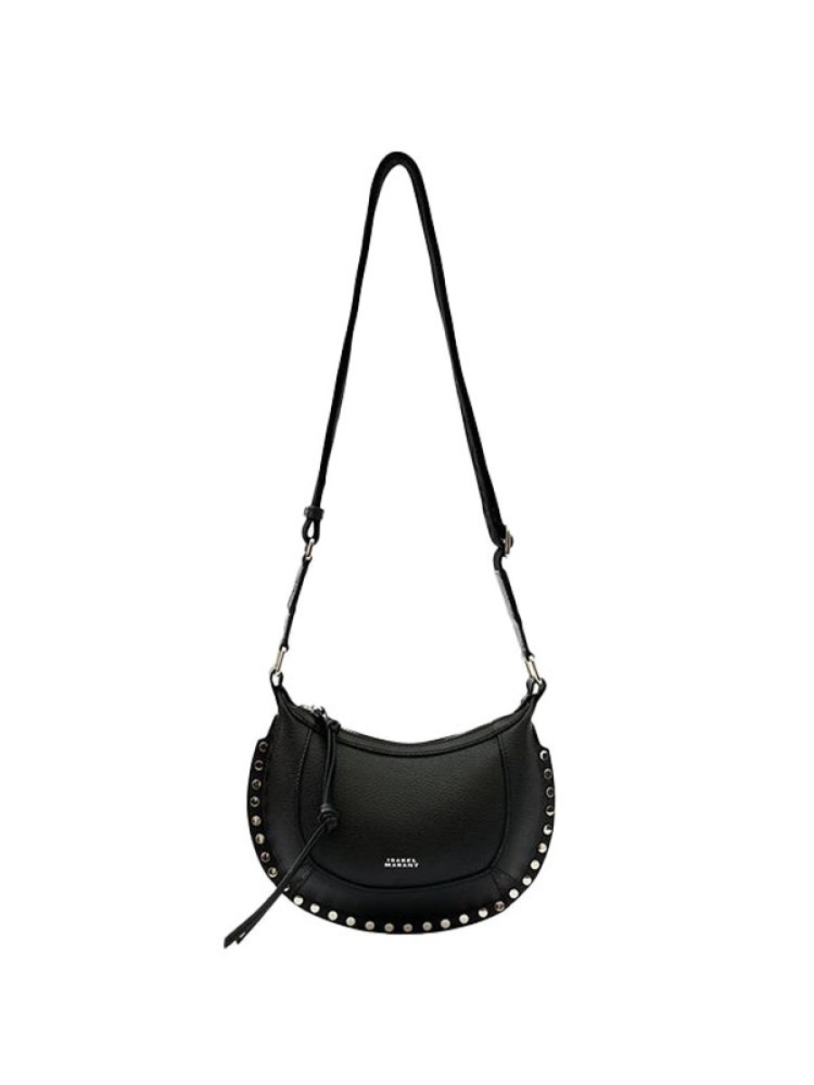 ISABEL MARANT Mini Oskan Moon Shoulder Bag In Black/Silver