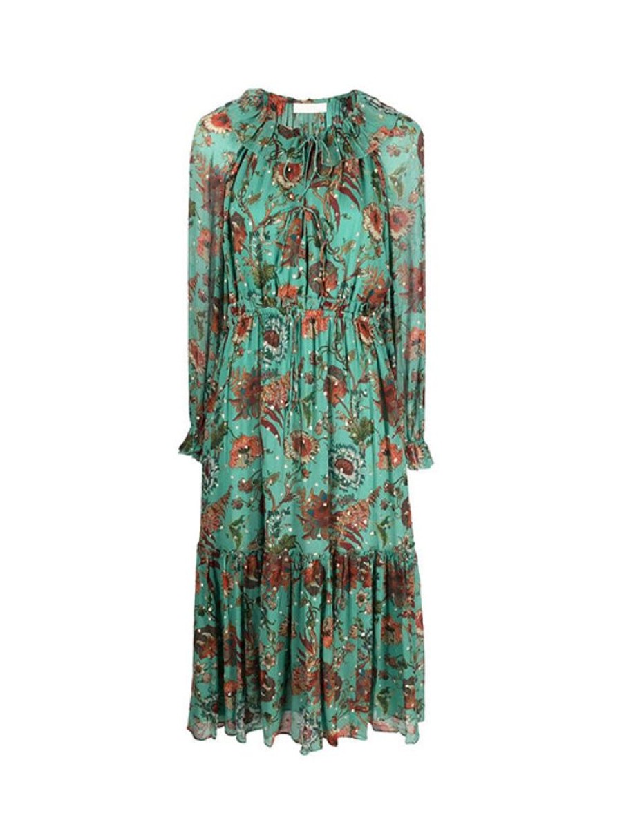 ULLA JOHNSON Audette Dress In Garden Bloom