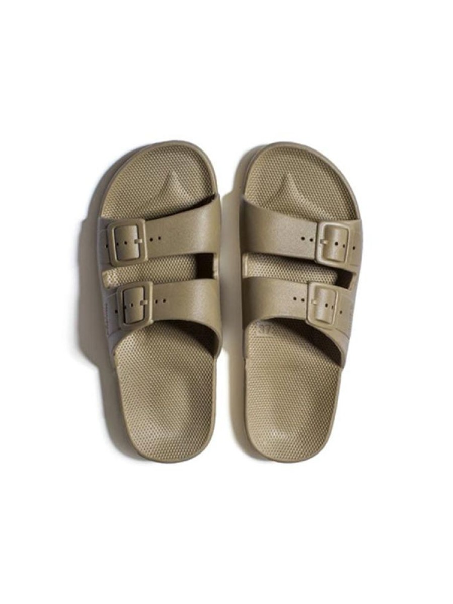 FREEDOM MOSES Solid Slides In Khaki