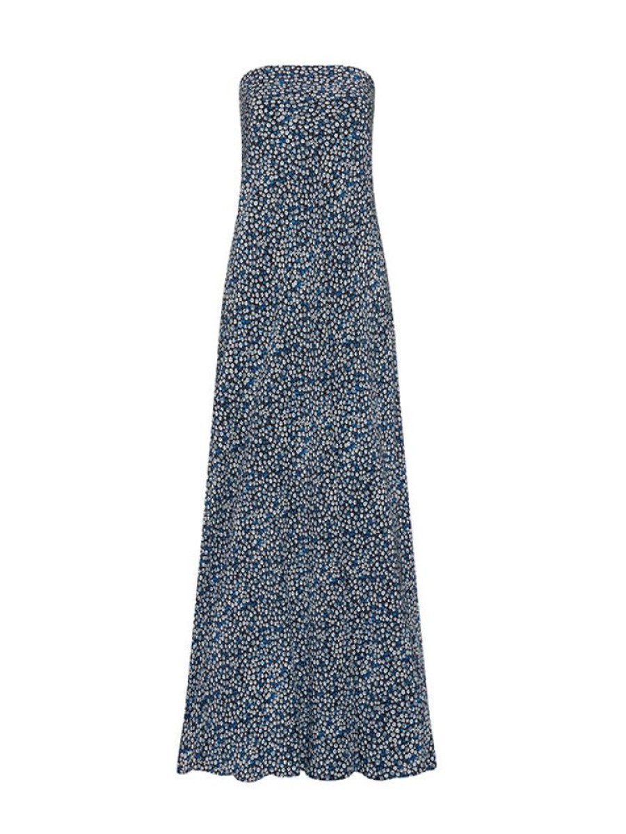 MATTEAU Bias Column Dress In Forget Me Not