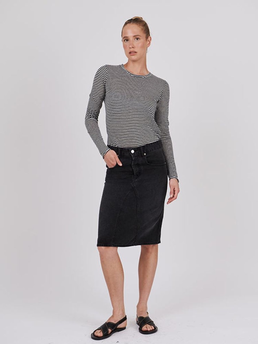 ISABEL MARANT ETOILE Fiali Skirt In Faded Black