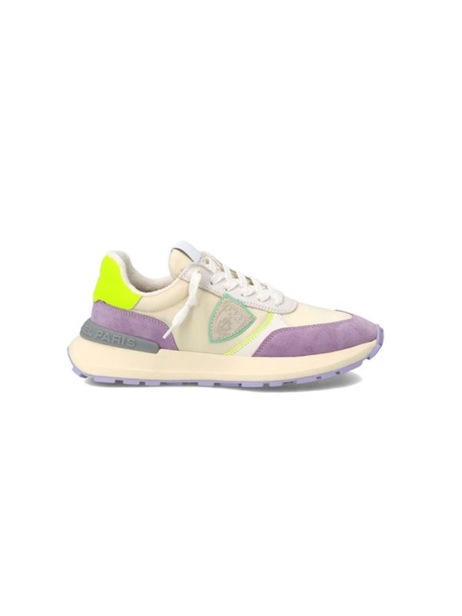 PHILIPPE MODEL Antibes Running Sneaker In Buerre Jaune Pop