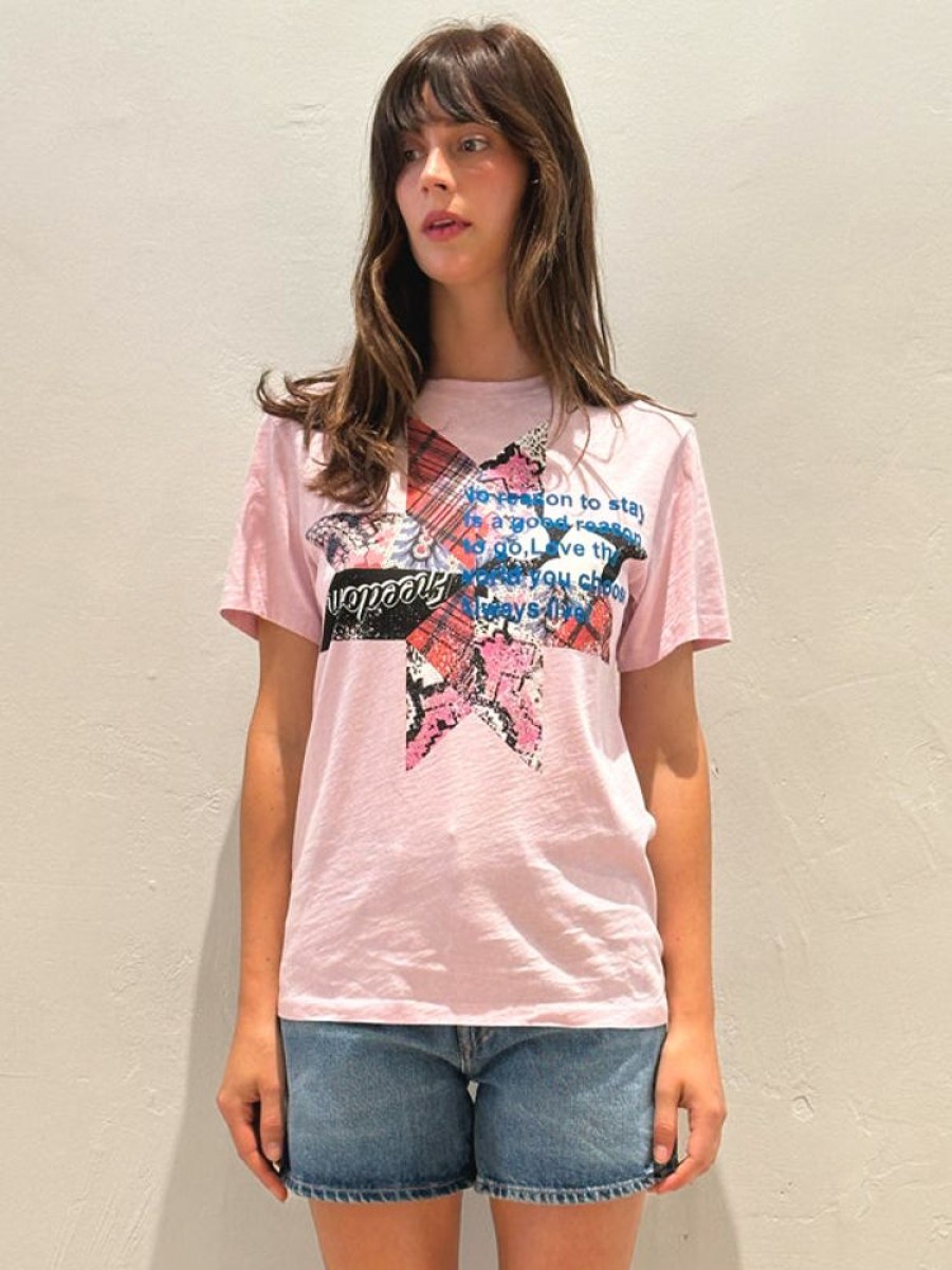 ISABEL MARANT ETOILE Zewel Tee Shirt In Light Pink