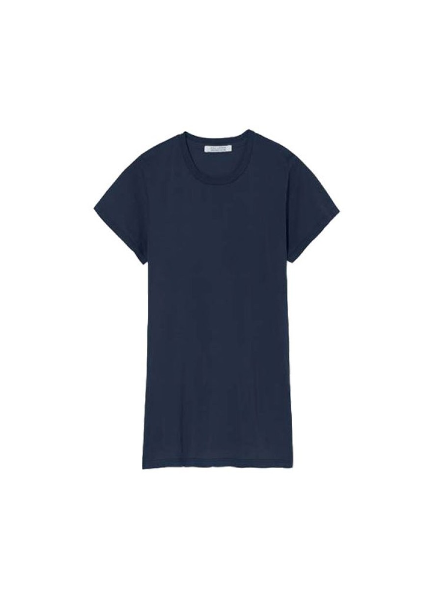 NILI LOTAN Lana Crewneck Tee In Marine Blue