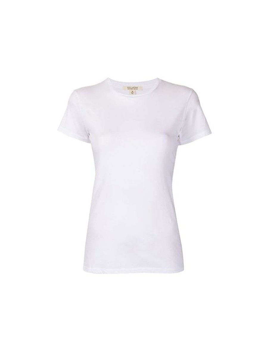 NILI LOTAN Lana Crewneck Tee In White