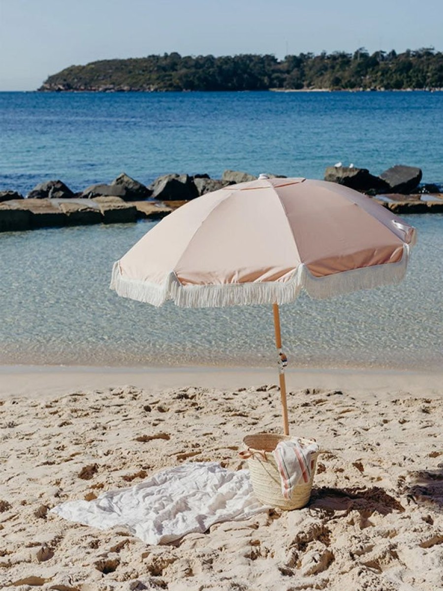 BASIL BANGS Premium Beach Umbrella In Nudie