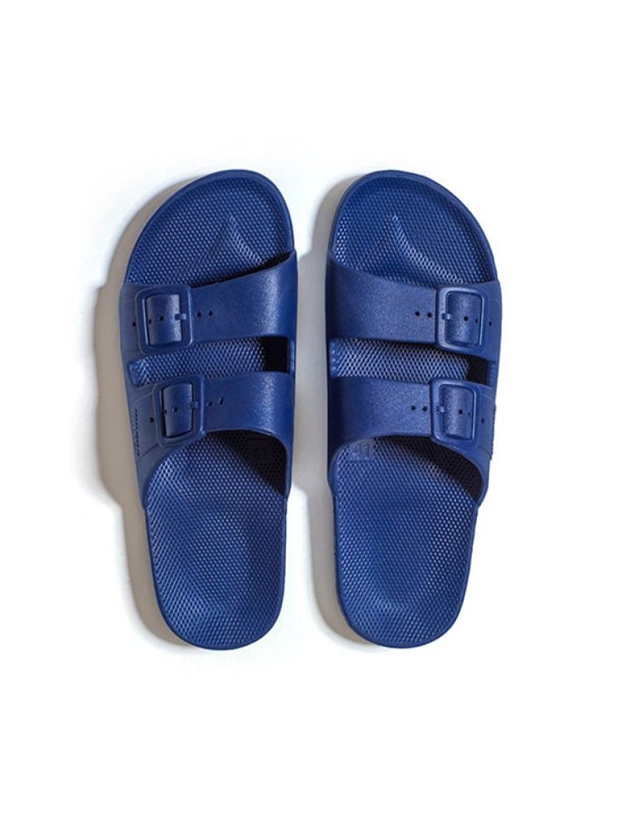 FREEDOM MOSES Solid Slides In Navy