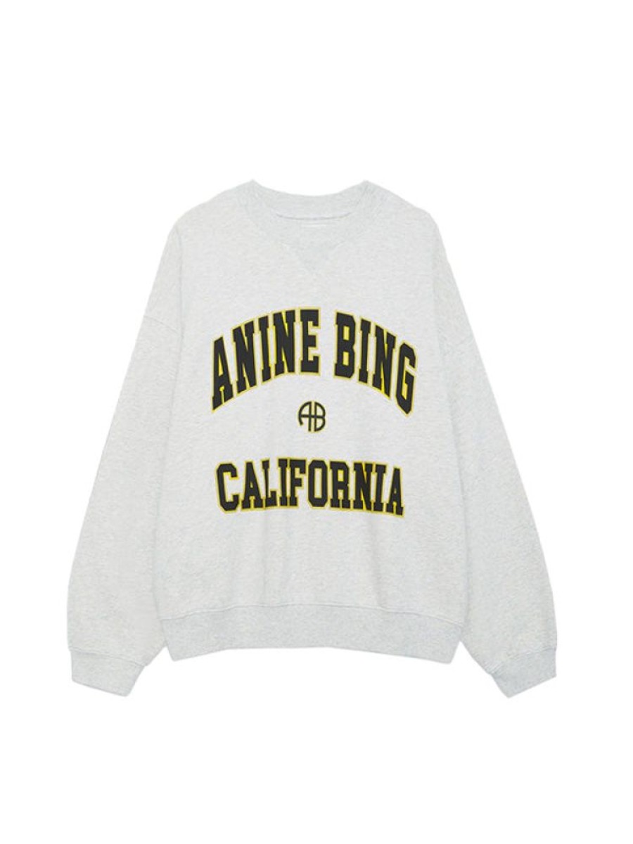 ANINE BING Jaci Sweatshirt California In Heather Grey