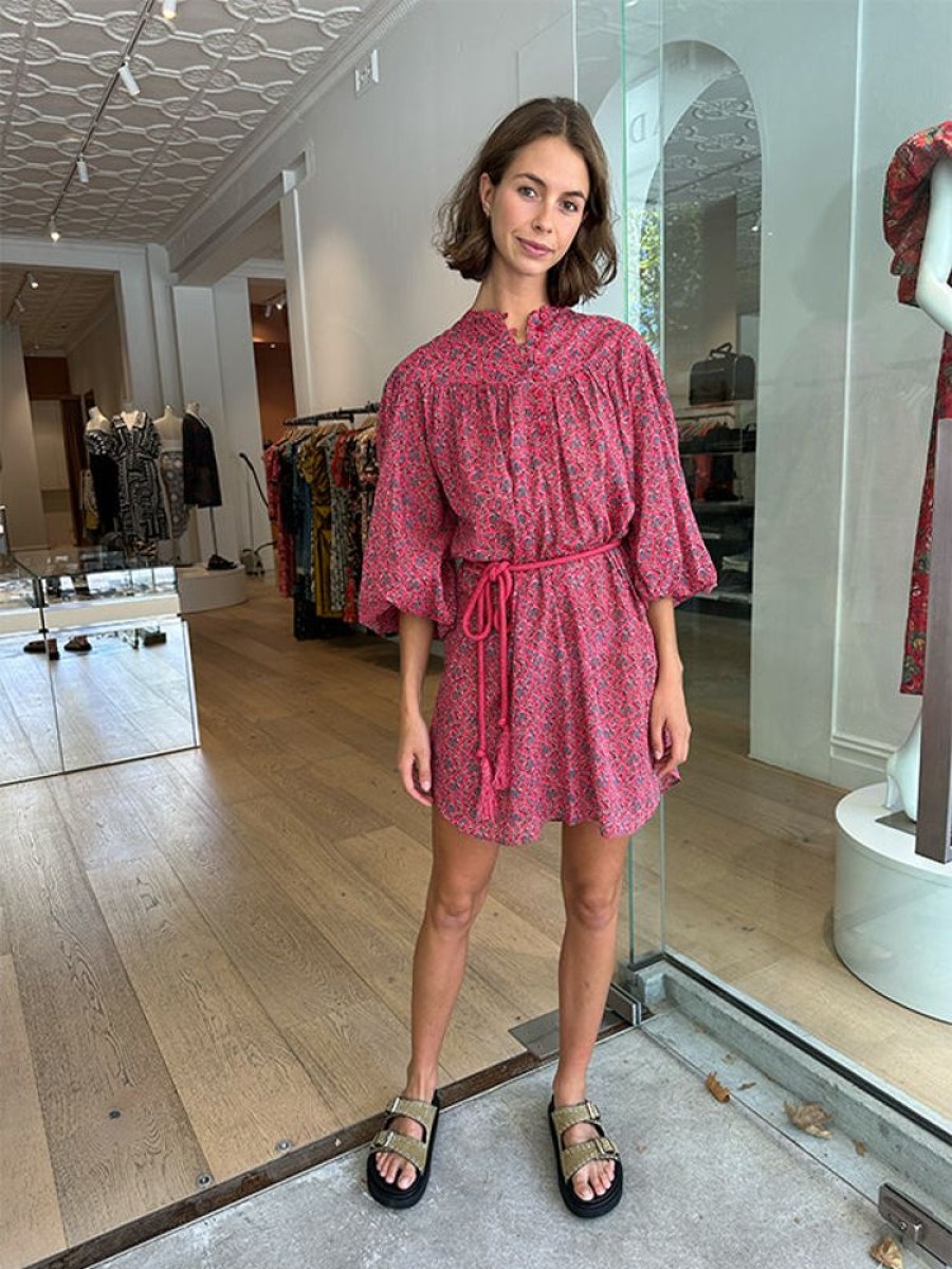 ISABEL MARANT ETOILE Kildi Dress In Cranberry