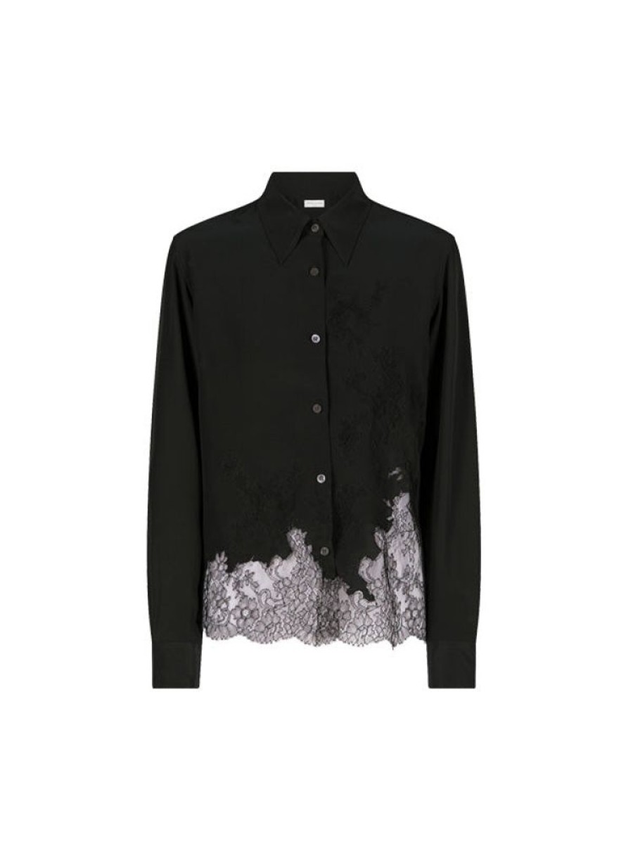 DRIES VAN NOTEN Chowy Embellished Shirt In Black