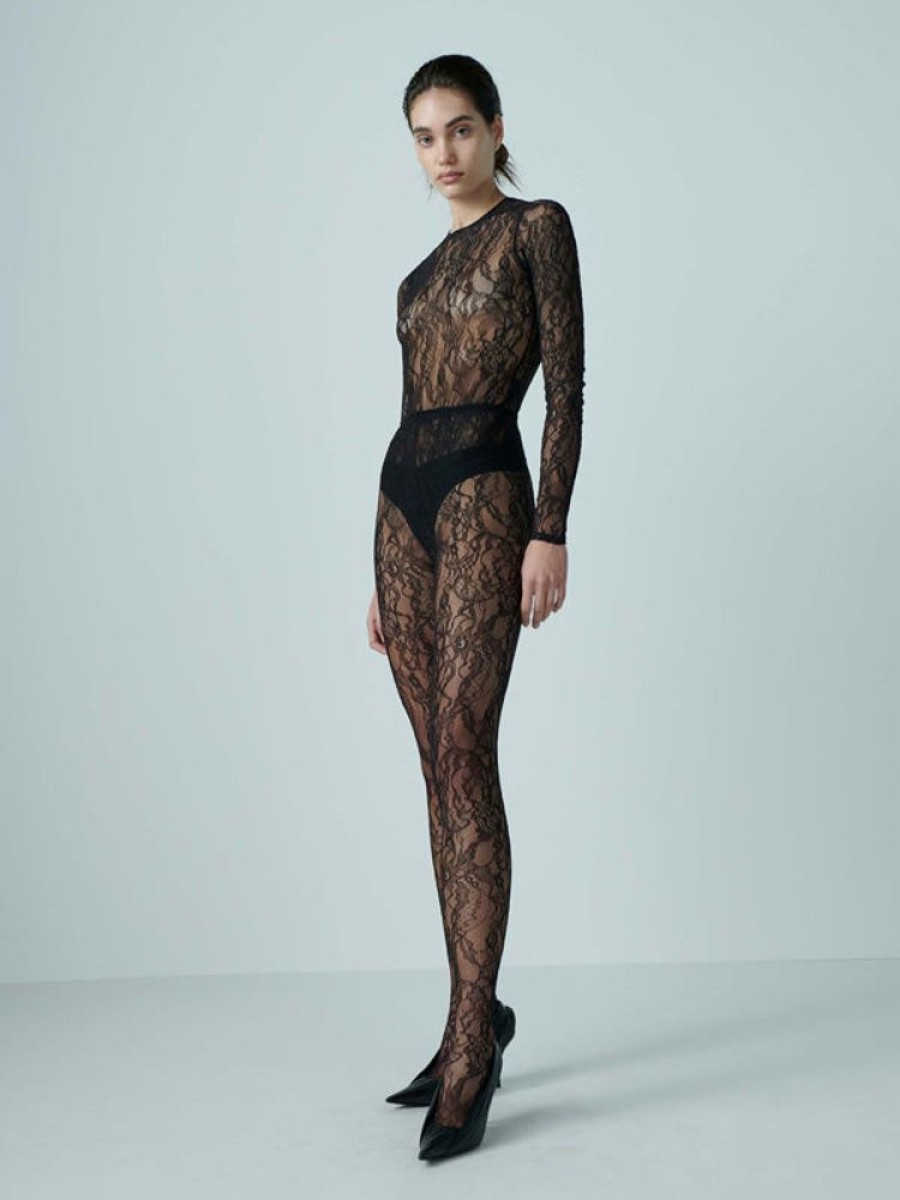 WARDROBE.NYC Lace Tight In Black