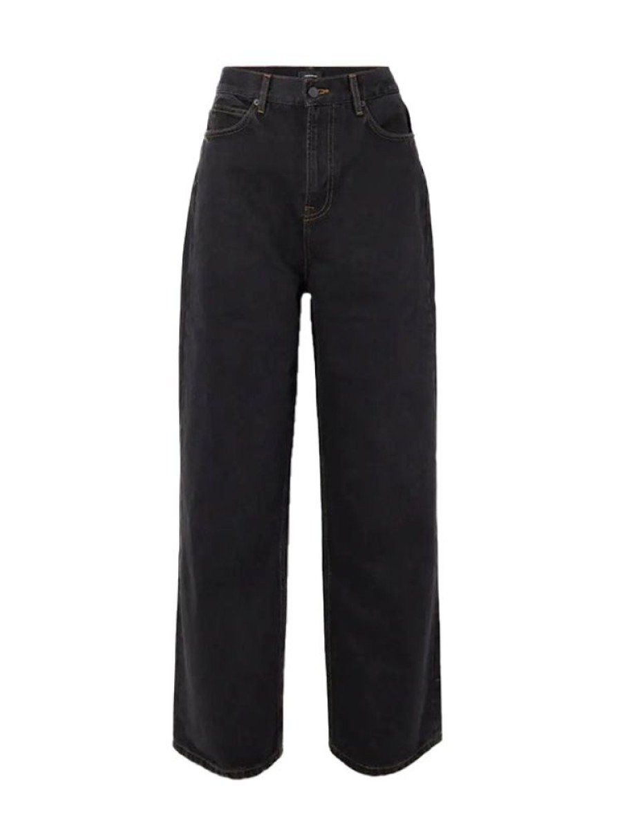 WARDROBE.NYC Low Rise Jean In Black