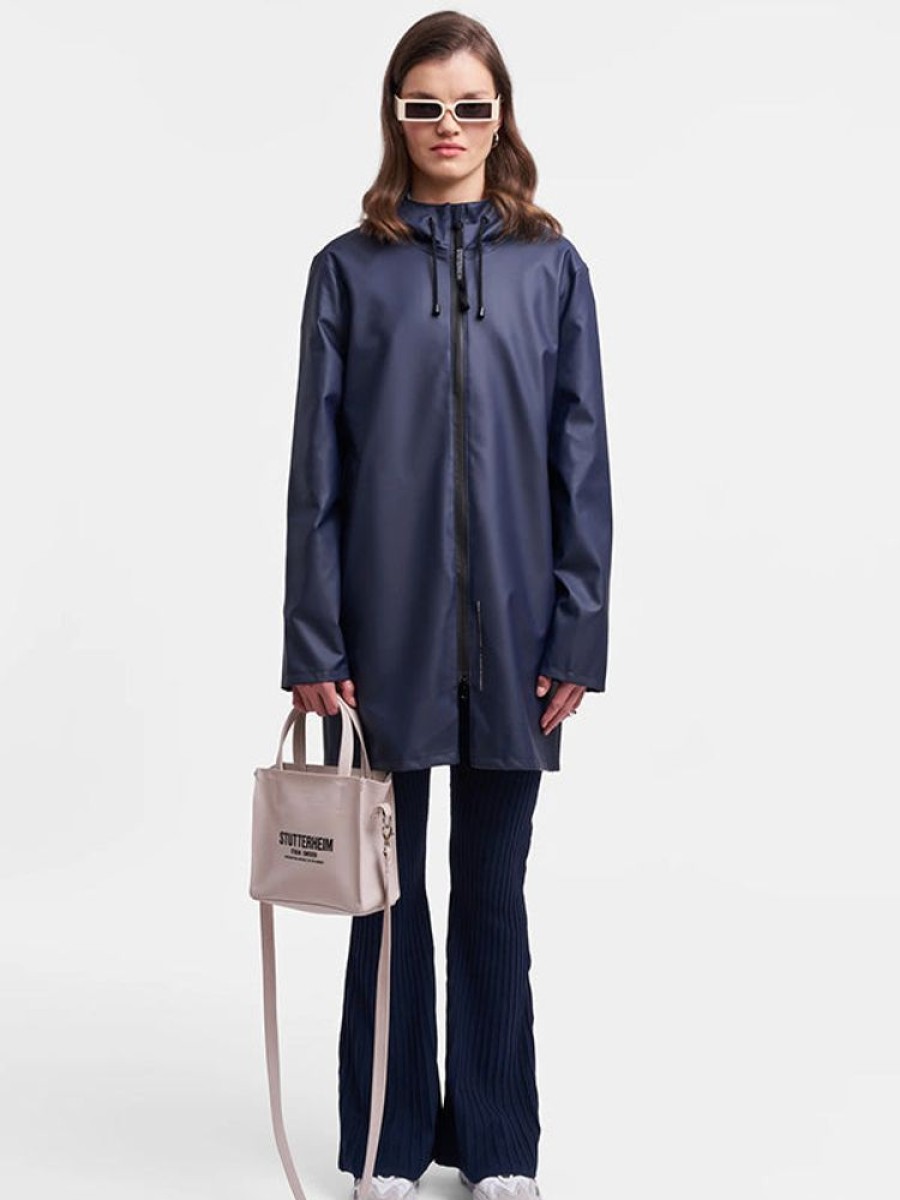 STUTTERHEIM Navy Lightweight Stockholm Raincoat