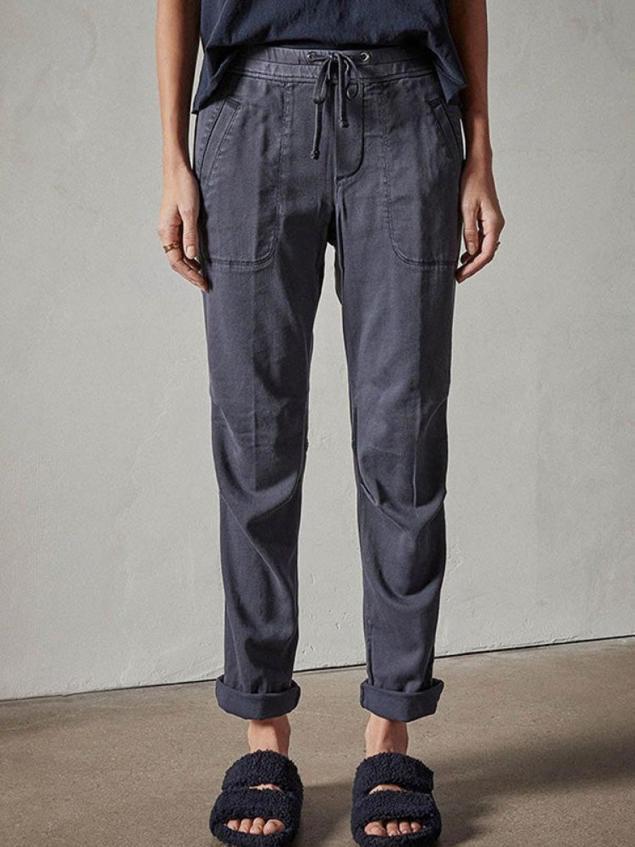 JAMES PERSE Soft Drape Utility Pant In Blue Oil