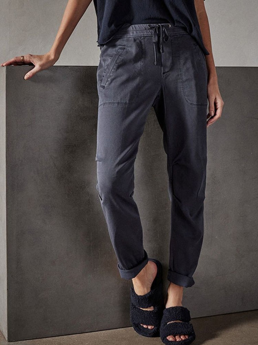 JAMES PERSE Soft Drape Utility Pant In Blue Oil