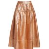 ULLA JOHNSON The Astrid Skirt In Copper Foiled