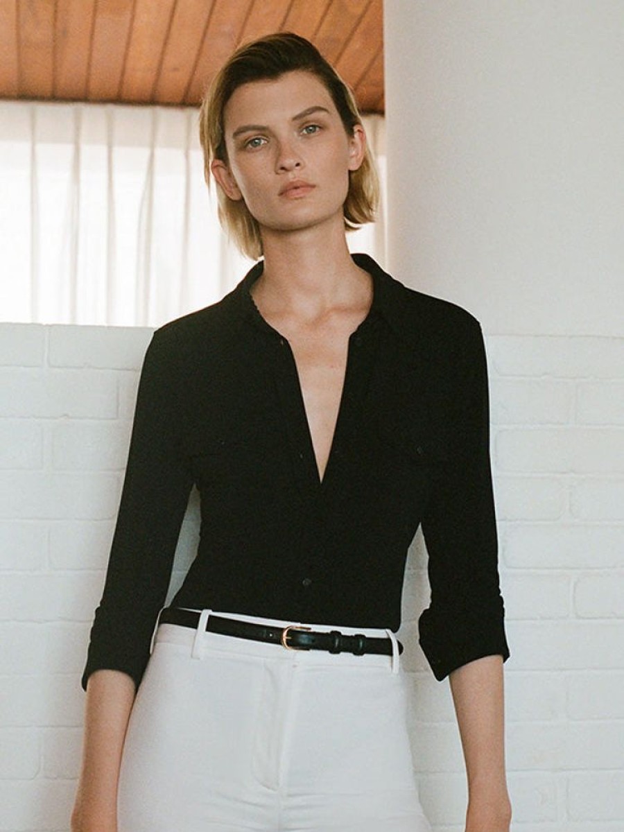 NILI LOTAN Aveline Shirt In Black